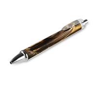 LLUTSNTH Brown Bear Ballpoint Pens Black Medium Point 0.55mm Ball Point Pen Retractable Office Pens with Super Soft Grip Writing Ink Pen for Men Women 1 PCS