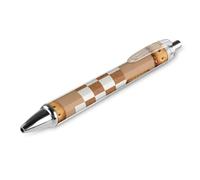 LLUTSNTH Brown Chess Cookie Ballpoint Pens Black Medium Point 0.55mm Ball Point Pen Retractable Office Pens with Super Soft Grip Writing Ink Pen for Men Women 1 PCS
