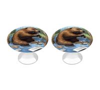 LLUTSNTH Busy Beaver Cartoon Kitchen Cabinet Knobs Drawer Pulls Dresser Knobs Cabinet Pull Modern Dresser Handle Stainless Steel Drawer Handles Door Handles Cupboard Pulls 2Pcs