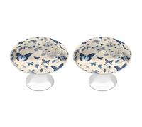 LLUTSNTH Butterflies and Moths Cabinet Knobs 2 Pack Drawer Pulls Stainless Steel Dresser Knobs Rustic Decorative Cabinet Pull Easy Install Wardrobes Handle with Screws Door Handles Furniture Hardware