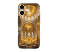 LLUTSNTH Byzantine Golden Church for iPhone 17/Pro Case Durable Shockproof TPU Protective Cover with Cute Pattern Design Protection for Women & Men