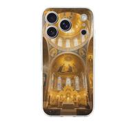LLUTSNTH Byzantine Golden Church for iPhone 17/Pro Case Durable Shockproof TPU Protective Cover with Cute Pattern Design Protection for Women & Men
