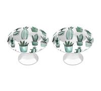 LLUTSNTH Cacti and Succulents Kitchen Cabinet Knobs Drawer Pulls Dresser Knobs Cabinet Pull Modern Dresser Handle Stainless Steel Drawer Handles Door Handles Cupboard Pulls 2Pcs