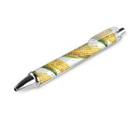 LLUTSNTH Cartoon Corn on The Cob Ballpoint Pens Black Medium Point 0.55mm Ball Point Pen Retractable Office Pens with Super Soft Grip Writing Ink Pen for Men Women 1 PCS