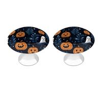 LLUTSNTH Cartoon Pumpkin Head Cabinet Knobs 2 Pack Drawer Pulls Stainless Steel Dresser Knobs Rustic Decorative Cabinet Pull Easy Install Wardrobes Handle with Screws Door Handles Furniture Hardware