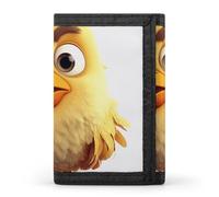 LLUTSNTH Cartoon Sloth Sitting on Sunflower Trifold Wallet for Men - Slim 8 Card Slots, Zipper Coin Purse Money Clip, Cash Compartment, Cartoon Chicken, One Size, Modern