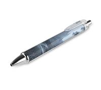 LLUTSNTH Castle Pathway Woods Ballpoint Pens Black Medium Point 0.55mm Ball Point Pen Retractable Office Pens with Super Soft Grip Writing Ink Pen for Men Women 1 PCS