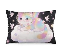 LLUTSNTH Cat on The Cloud Lumbar Throw Pillow Covers 12 "x20 Decorative Rectangle Pillowcase with Hidden Zipper Pillow Case Soft Cushion Cover for Couch Bedroom Living Room Only Cover No Insert