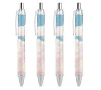 LLUTSNTH Cloud_sheep Ballpoint Pens Black Medium Point 0.55mm Ball Point Pen Retractable Office Pens with Super Soft Grip Writing Ink Pen for Men Women 4 PCS