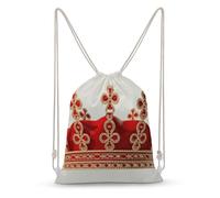 LLUTSNTH Cobra Snake Drawstring Backpack for Women - Large Canvas Sackpack, Gym Sport Travel Bag, Drawstring Bags, Red Crown, 35x50cm, Travel Backpacks