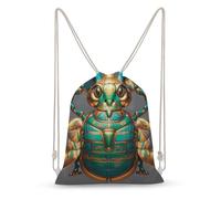 LLUTSNTH Cobra Snake Drawstring Backpack for Women - Large Canvas Sackpack, Gym Sport Travel Bag, Drawstring Bags, Egyptian Scarabs, 35x50cm, Travel Backpacks