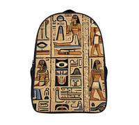 LLUTSNTH Cobra Snake Laptop Backpack for Men & Women Travel Daypack with Pockets, Work Bag for Office 16 In, Ancient Egyptian Hieroglyph, 40x28x16cm