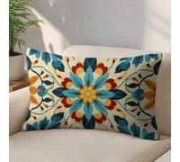 LLUTSNTH Colorful Arabic Editable File Yellow Throw Pillow Covers 12 "x20 Decorative Lumbar Pillowcase with Hidden Zipper Pillow Case Soft Cushion Cover for Couch Bedroom Living Room