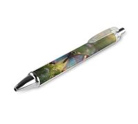 LLUTSNTH Colorful Butterfly Ballpoint Pens Black Medium Point 0.55mm Ball Point Pen Retractable Office Pens with Super Soft Grip Writing Ink Pen for Men Women 1 PCS