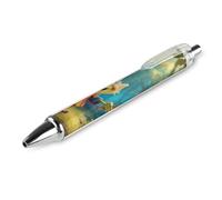 LLUTSNTH Colorful Gnomes Ballpoint Pens Black Medium Point 0.55mm Ball Point Pen Retractable Office Pens with Super Soft Grip Writing Ink Pen for Men Women 1 PCS