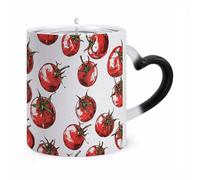 LLUTSNTH Comic Style Tomatoes Color Changing Mug Heat Changing Coffee Cup Funny Magic Mug Novelty Heat Sensitive Coffee Mugs for Men Women Office Christmas Birthday Gift 12 Oz