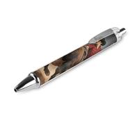 LLUTSNTH Cool Bull Riding Ballpoint Pens Black Medium Point 0.55mm Ball Point Pen Retractable Office Pens with Super Soft Grip Writing Ink Pen for Men Women 1 PCS