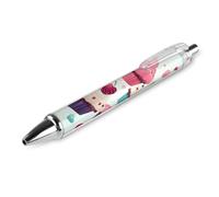 LLUTSNTH Cupcake Candy Hearts Sweet Ballpoint Pens Black Medium Point 0.55mm Ball Point Pen Retractable Office Pens with Super Soft Grip Writing Ink Pen for Men Women 1 PCS