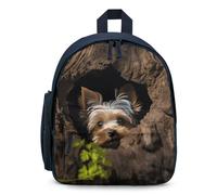 LLUTSNTH Cute Backpack A Little Yorkshire Terrier Casual Daypack Waterproof Lightweight Bookbag 12.6 Inch Zipper Bag, Blue, One size