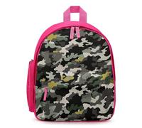 LLUTSNTH Cute Backpack Abstract Camouflage Casual Daypack Waterproof Lightweight Bookbag 12.6 Inch Zipper Bag, Pink, One Size