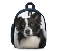 LLUTSNTH Cute Backpack Border Collie Casual Daypack Waterproof Lightweight Bookbag 12.6 Inch Zipper Bag, Blue, One size