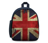 LLUTSNTH Cute Backpack British Flag Casual Daypack Waterproof Lightweight Bookbag 12.6 Inch Zipper Bag, Blue, One Size
