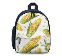 LLUTSNTH Cute Backpack Cartoon Corn on The Cob Casual Daypack Waterproof Lightweight Bookbag 12.6 Inch Zipper Bag, Blue, One size