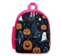 LLUTSNTH Cute Backpack Cartoon Pumpkin Head Casual Daypack Waterproof Lightweight Bookbag 12.6 Inch Zipper Bag, Pink, One Size