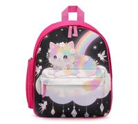 LLUTSNTH Cute Backpack Cat on The Cloud Casual Daypack Waterproof Lightweight Bookbag 12.6 Inch Zipper Bag, Pink, One size