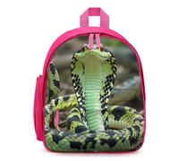 LLUTSNTH Cute Backpack Cobra Snake Casual Daypack Waterproof Lightweight Bookbag 12.6 Inch Zipper Bag, Pink, One size