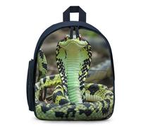 LLUTSNTH Cute Backpack Cobra Snake Casual Daypack Waterproof Lightweight Bookbag 12.6 Inch Zipper Bag, Blue, One size