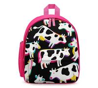 LLUTSNTH Cute Backpack Cow Print Casual Daypack Waterproof Lightweight Bookbag 12.6 Inch Zipper Bag, Pink, One size