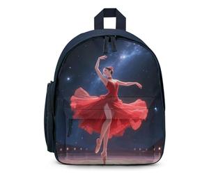 LLUTSNTH Cute Backpack Dancer on Star Stage Casual Daypack Waterproof Lightweight Bookbag 12.6 Inch Zipper Bag, Blue, One size