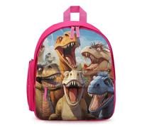 LLUTSNTH Cute Backpack Dinosaurs Selfie Casual Daypack Waterproof Lightweight Bookbag 12.6 Inch Zipper Bag, Pink, One size