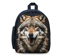 LLUTSNTH Cute Backpack Hungry Like A Wolf Casual Daypack Waterproof Lightweight Bookbag 12.6 Inch Zipper Bag, Blue, One size