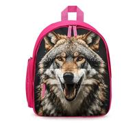 LLUTSNTH Cute Backpack Hungry Like A Wolf Casual Daypack Waterproof Lightweight Bookbag 12.6 Inch Zipper Bag, Pink, One size
