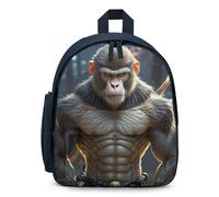 LLUTSNTH Cute Backpack Invincible Monkey Casual Daypack Waterproof Lightweight Bookbag 12.6 Inch Zipper Bag, Blue, One size