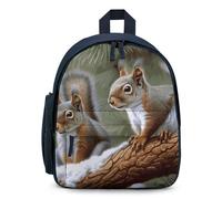 LLUTSNTH Cute Backpack Little Squirrel Casual Daypack Waterproof Lightweight Bookbag 12.6 Inch Zipper Bag, Blue, One Size