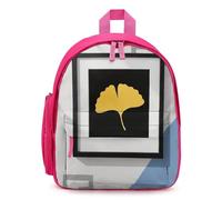 LLUTSNTH Cute Backpack Modern Bouquet Leaves Casual Daypack Waterproof Lightweight Bookbag 12.6 Inch Zipper Bag, Pink, One size