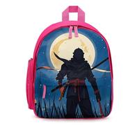 LLUTSNTH Cute Backpack Moonlight Watercolor Style Ninja Casual Daypack Waterproof Lightweight Bookbag 12.6 Inch Zipper Bag, Pink, One size