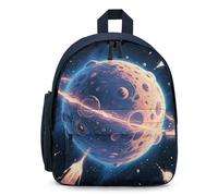 LLUTSNTH Cute Backpack Mysterious Planet Casual Daypack Waterproof Lightweight Bookbag 12.6 Inch Zipper Bag, Blue, One size