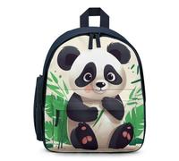 LLUTSNTH Cute Backpack Panda Star Casual Daypack Waterproof Lightweight Bookbag 12.6 Inch Zipper Bag, Blue, One Size