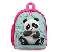 LLUTSNTH Cute Backpack Panda Star Casual Daypack Waterproof Lightweight Bookbag 12.6 Inch Zipper Bag, Pink, One size