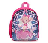 LLUTSNTH Cute Backpack Pink Magic Girl Casual Daypack Waterproof Lightweight Bookbag 12.6 Inch Zipper Bag, Pink, One size