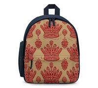 LLUTSNTH Cute Backpack Red Crown Casual Daypack Waterproof Lightweight Bookbag 12.6 Inch Zipper Bag, Blue, One size