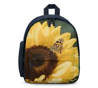 LLUTSNTH Cute Backpack Sunflower Casual Daypack Waterproof Lightweight Bookbag 12.6 Inch Zipper Bag, Blue, One size