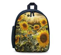 LLUTSNTH Cute Backpack Sunflowers after Rain Casual Daypack Waterproof Lightweight Bookbag 12.6 Inch Zipper Bag, Blue, One Size