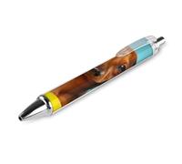 LLUTSNTH Dachshund Dog Ballpoint Pens Black Medium Point 0.55mm Ball Point Pen Retractable Office Pens with Super Soft Grip Writing Ink Pen for Men Women 1 PCS