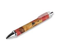 LLUTSNTH Dachshund Weiner Pet Dog Ballpoint Pens Black Medium Point 0.55mm Ball Point Pen Retractable Office Pens with Super Soft Grip Writing Ink Pen for Men Women 1 PCS
