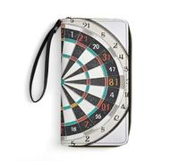 LLUTSNTH Dart Board Womens Wallet Leather Money Clip Coin Purse Clutch Wristlet Travel Long Wallets